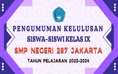 Pengumuman Kelulusan Kelas IX SMP Negeri 287 Jakarta Tahun 2024