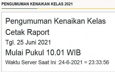 Pengumuman Kenaikan Kelas Online | Download E-Rapor SMP Negeri 287 Jakarta